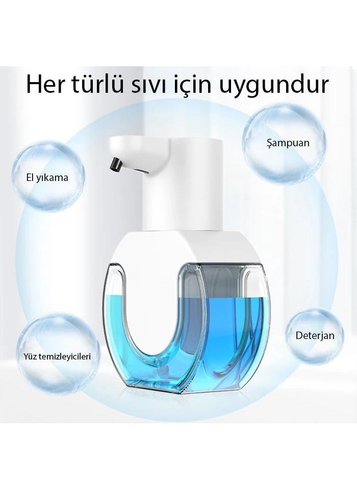 Polham - 430ML Automatic Sensor Soap Dispenser Foam Machine, Foam Machine for All Liquids, Rechargeable Wall Mounted - Image 1