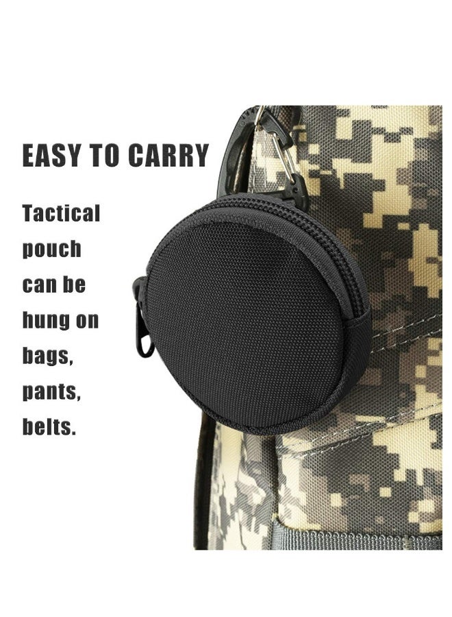 Outdoor Circle Key Holder Case - Small Zipper Coin Purse & Keychain Wallet, EDC Pouch for Military Gear, Change Wallet, Wireless Headset Pack - Set of 3 Pieces - Image 5