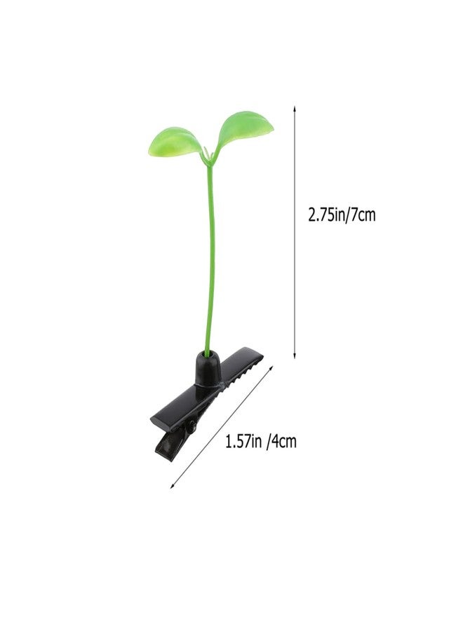 HOLIDYOYO 40Pcs Bean Sprout Hair Clip Green Plant Hair Clips Pea Hairpin Grass Hair Barrette Cute Grass Hairpiece for Girls Women Home Party - Image 4