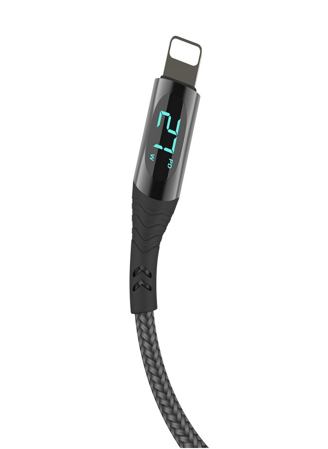 Sendem - USB-C to Lightning Cable, 27W PD Syncing Cord LED Display Fast Charging, High Speed Data Transfer Cord Compatible with iPhone 14 13 12 11 Pro Max XS XR X 8 7 Plus AirPods Pro and More - Image 1