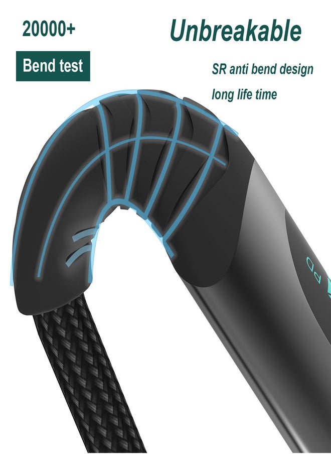 Sendem - USB-C to Lightning Cable, 27W PD Syncing Cord LED Display Fast Charging, High Speed Data Transfer Cord Compatible with iPhone 14 13 12 11 Pro Max XS XR X 8 7 Plus AirPods Pro and More - Image 1