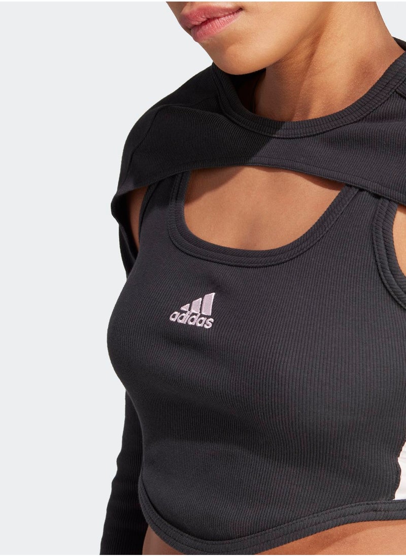 Adidas - Dance 2 In 1 T-Shirt - Image 1