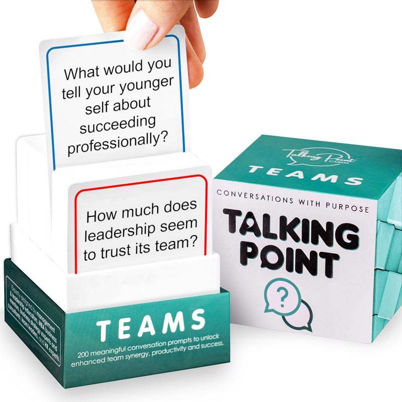 TALKING POINT CARDS 200 Conversation Cards for Teams Meaningful Questions That Help Team Members Understand Each Other Team Building Conversation Starter Card Game for Work Office Icebreaker Conversation Card - Image 2