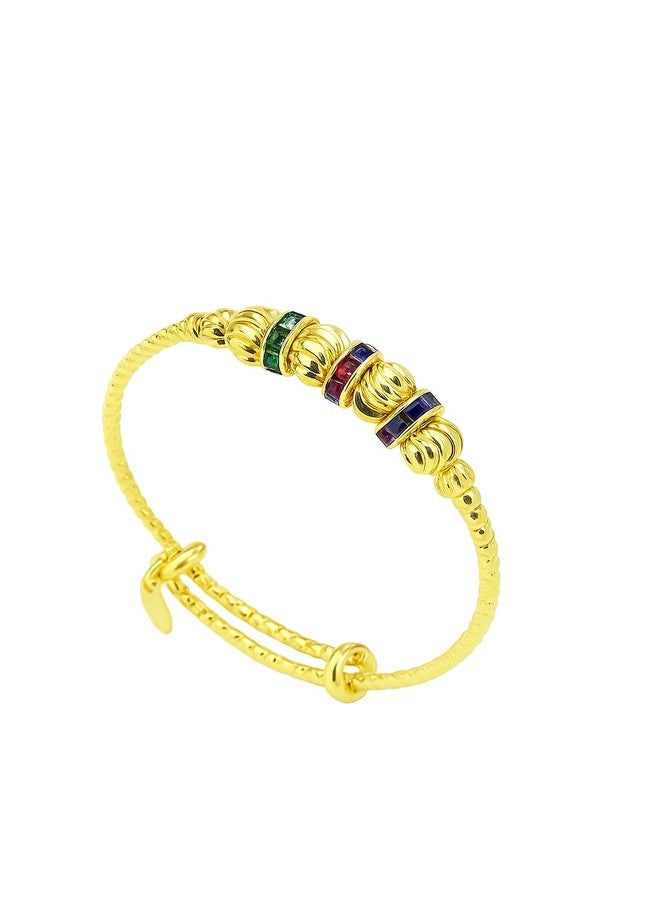 sweeply Elegant Baby Kadli Bracelet with Multicolor Beads – Adjustable Traditional Jewelry for Kids - Image 1