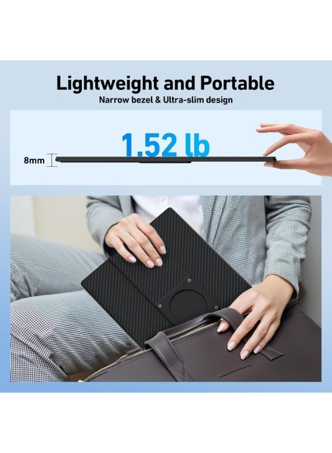 V2COM Laptop Screen Extender 16.1" Ultra-Thin Portable Monitor 1200P FHD IPS Display, 360° Rotating Adjustable Stand, Plug & Play Dual Screen Extender Compatible with Mac/Windows/Phone/Tablet - Image 4