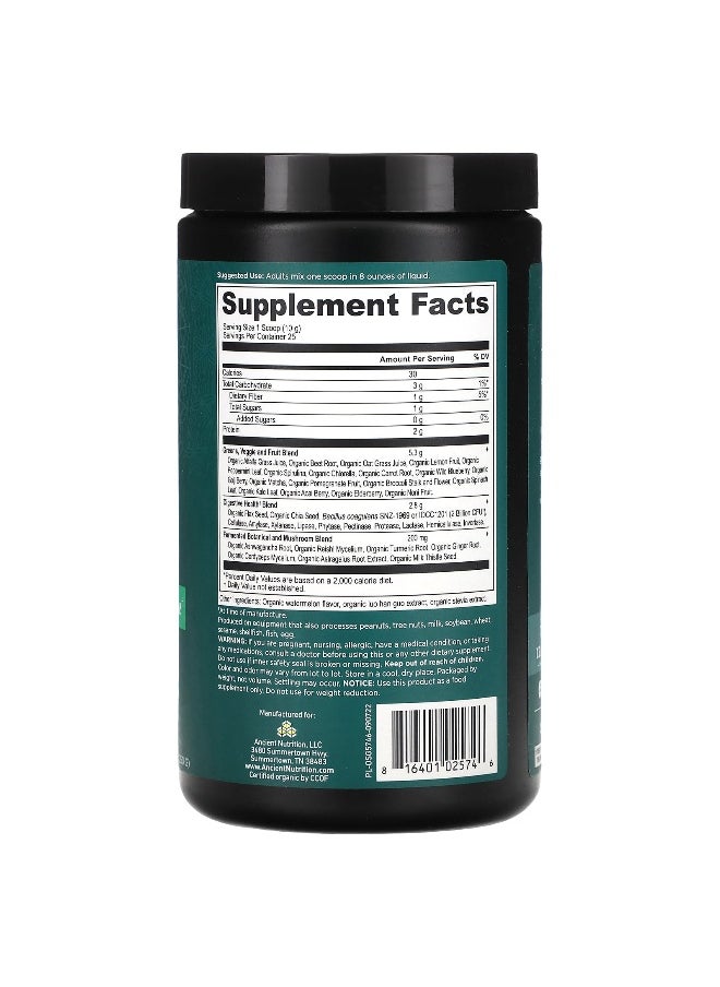 Ancient Nutrition - Ancient Nutrition, Organic SuperGreens, Watermelon, 8.82 oz (250 g) - Image 1
