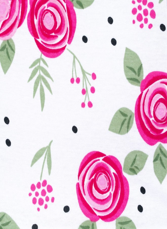 Lamaze Baby Girls Super Combed Natural Cotton Tight Fit Long Sleeve Sleepwear 2 Piece Set, Footless, 1 Pack Pajama Set, Lilac Rain, 5T US - Image 4