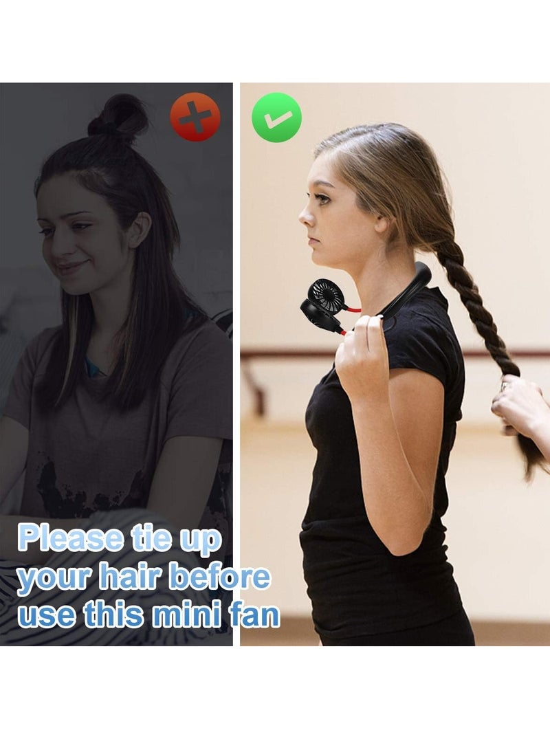 ELTRAZONE "Portable Hands-Free Neck Fan – Mini USB Wearable Sport Fan with 3 Speeds, USB Rechargeable, 360-Degree Adjustable for Kids, Home, Office, Outdoor, and Travel" - Image 2
