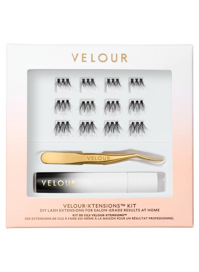 Velour Lashes Velour-Xtensions™ Lash Clusters Kit - DIY Lash Extension Kit at Home, Salon Quality Lashes in 10 Minute - Includes 12 Eyelash Clusters (10mm-14mm) + Lash Bond + Lash Applicator - Individual Lashes Kit - Image 1
