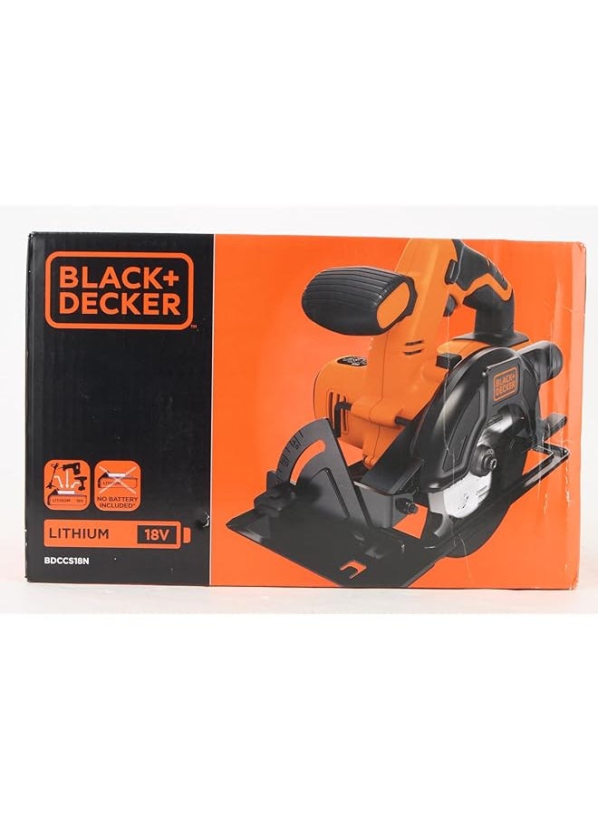 BLACK+DECKER - Cordless Circular Electric Saw 140 Mm Blade And Dust Extraction 18V Battery Not Included Bdccs18N Xj - Image 1