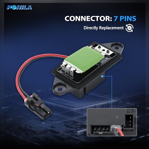 POHILA Rear Manual Temp Control Blower Motor Fan Resistor Compatible with 2002-2006 Escalade,2000-2006 Tahoe,2000-2006 GMC Yukon Replaces 4P1860 RY546 158961 RY546 12477721 88986482 JA1982 - Image 5