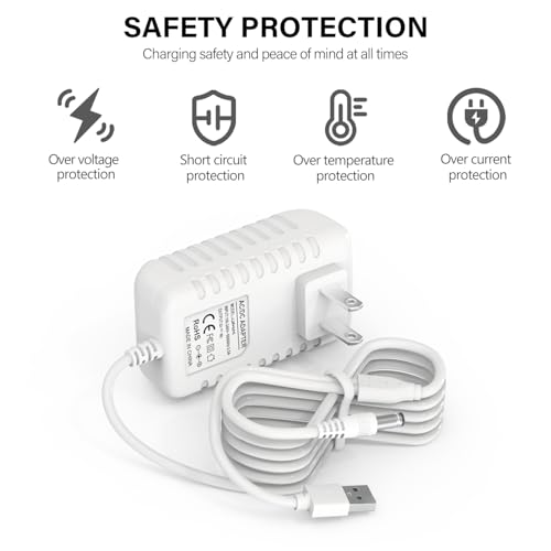 BOEEA Power Cord for Ingenuity InLighten, Simple Comfort, Swing'n Go Baby Swing Charger, 2-in-1 Swing Charging Cable with USB A & DC Plug, 5V Power Adapter - Image 4