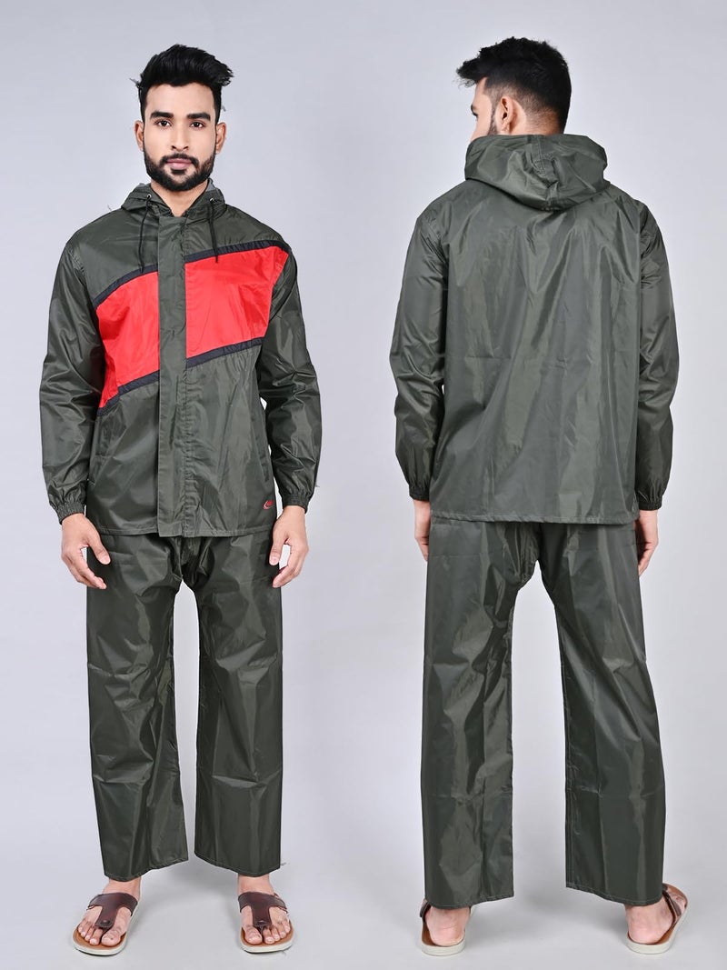 Rupa Rainwear for Men, Rider Collection, Waterproof PVC Rain Jacket with Pants and Carry Bag, Pack of 1 - Image 3