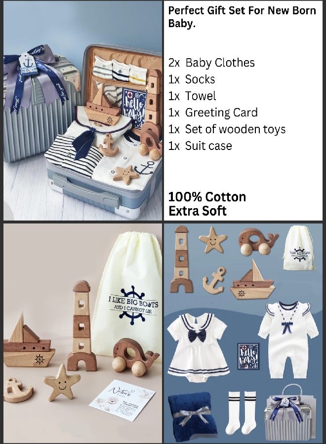 Newborn Gift Set Baby Boy (8-in-1) Premium Baby Shower Gift 0–3 Months - Image 4