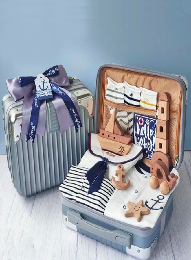 Newborn Gift Set Baby Boy (8-in-1) Premium Baby Shower Gift 0–3 Months - Image 2