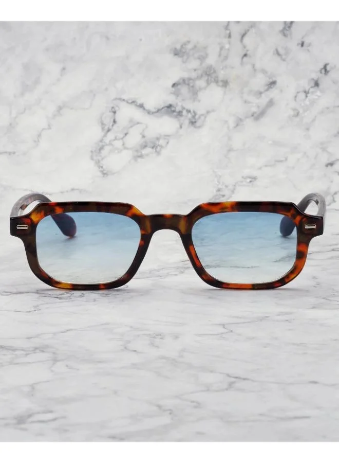 Explicit Poets Explicit Poets Unisex EDDIE Tortoise - Gradient Blue Stylish Sunglasses, 48EP7
