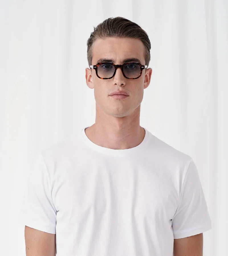 Explicit Poets Explicit Poets Unisex EDDIE Tortoise - Gradient Blue Stylish Sunglasses, 48EP7