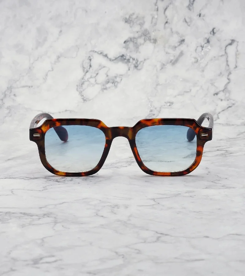  اكسبليست باوتس نظارات شمسية أنيقة للجنسين إيدي سلحفاة تدرج أزرق