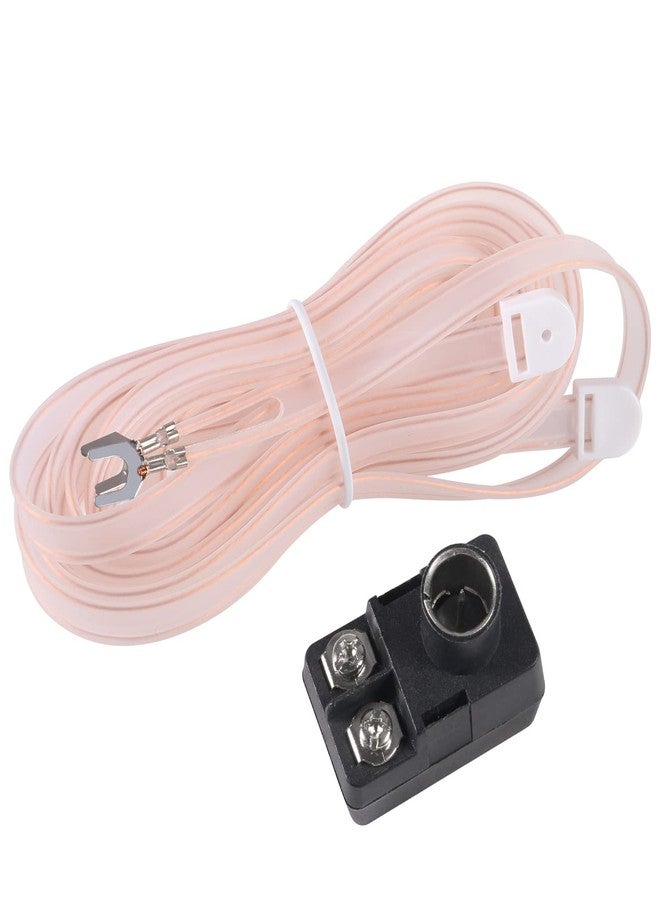 AEDIKO FM Dipole Antenna 300 Ohm T Shape FM Antenna+300-ohm to 75-ohm Transformer(Push-On F Type Balun) for Radio Stereo Tuner Receiver - Image 1