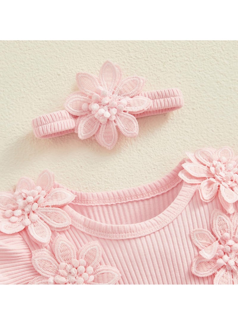 نجم ستايل فستان رومبر للطفلة الرضيعة حديثي الولادة بأكمام قصيرة فستان تنورة شبكي شبكي للبنات الرضع فستان جمبسوت شبكي من الدانتيل مع عصابة رأس - Image 5