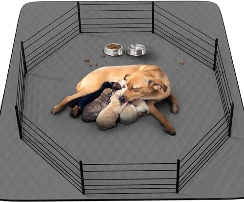 CoolShields Washable Puppy Dog Pee Pad, 2Pack 34" X52" Waterproof Whelping Training Pet Mat for Playpen, Crate, Potty, Floor, Bed, Sofa and Trunk, Reusable Pee Pads for Dogs, Cats, Bunny - Image 1