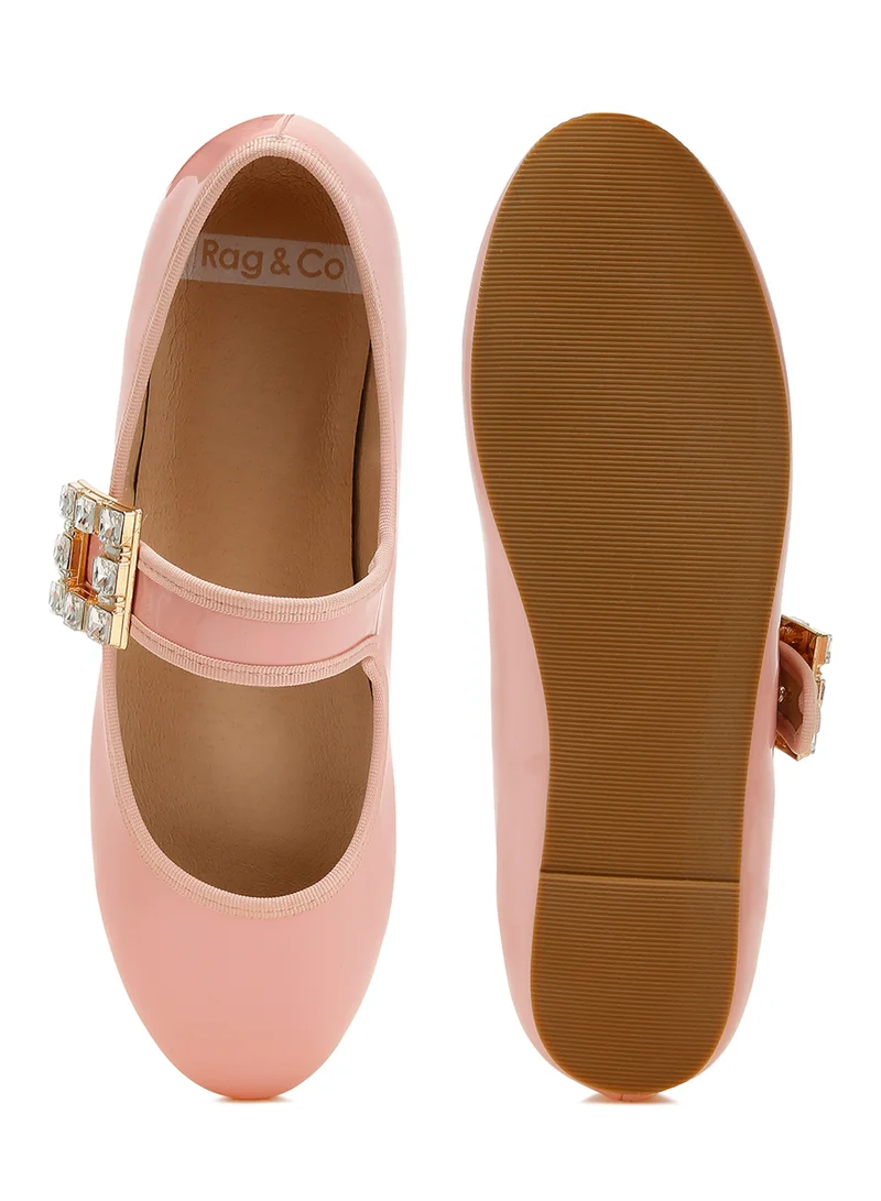 London Rag Brooch Mary Jane Sandals in Pink