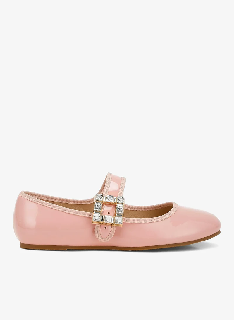 Brooch Mary Jane Sandals in Pink