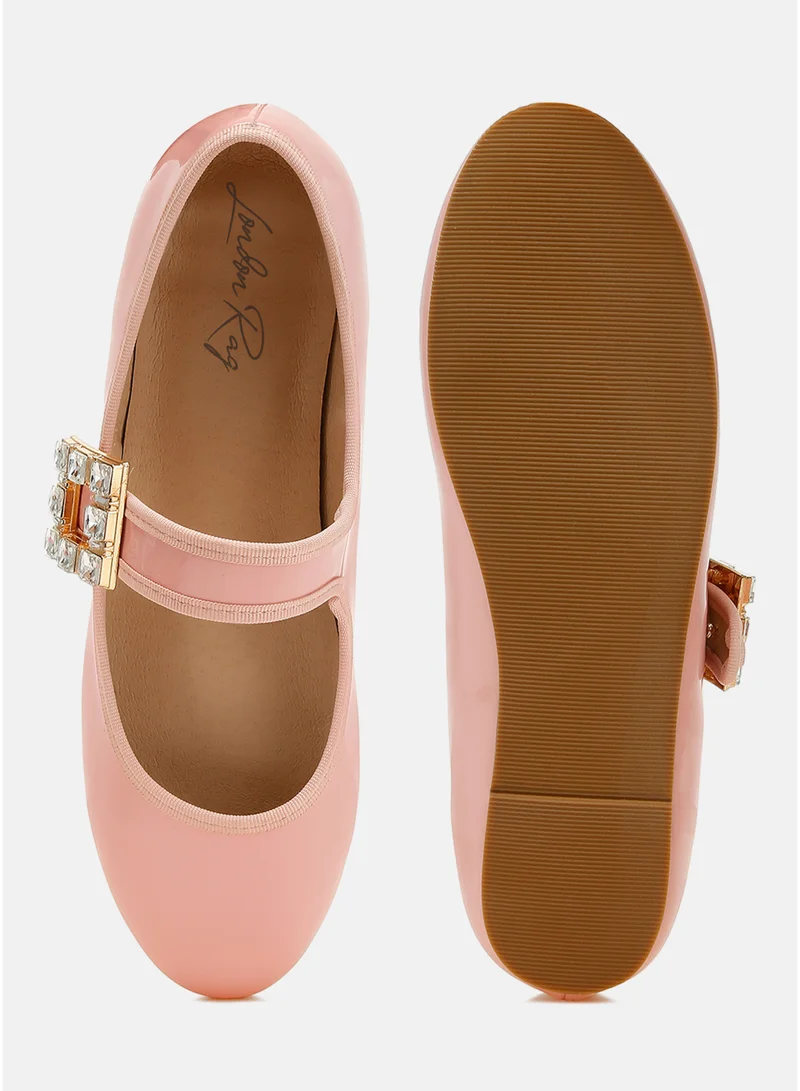 London Rag SH4805_PINK Brooch Mary Jane Sandals in Pink for Women | Best Price UAE
