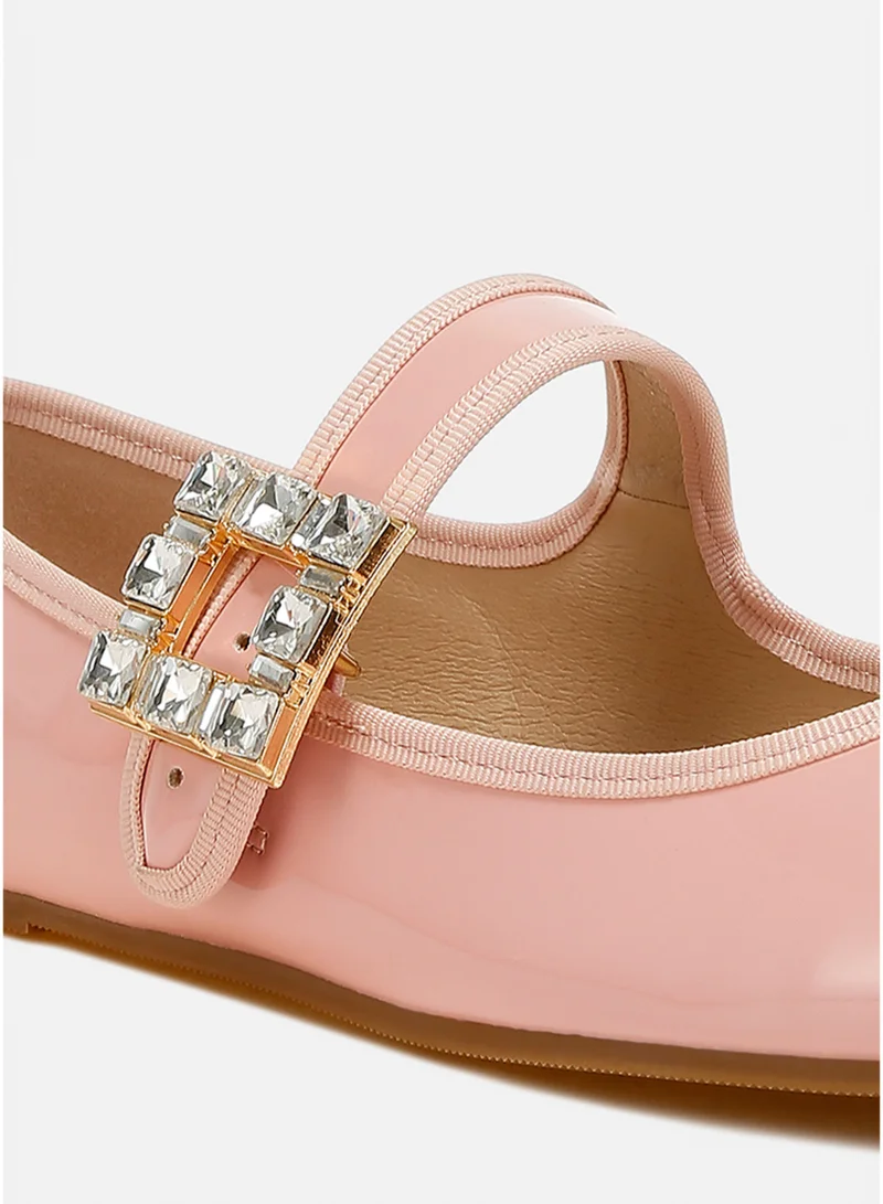 London Rag SH4805_PINK Brooch Mary Jane Sandals in Pink for Women | Best Price UAE