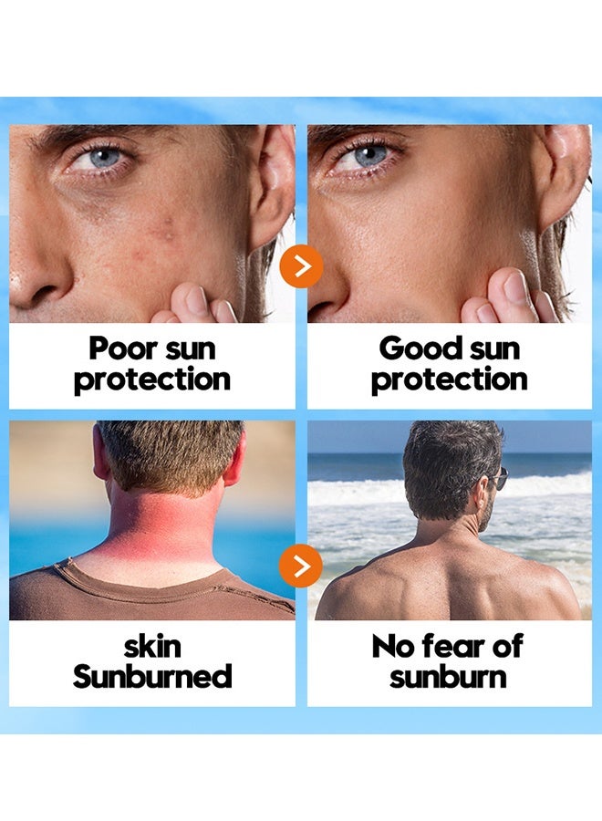 سادور لوسيون واقي من الشمس مبيض منعش للرجال، مرطب للوجه مع SPF90+ للرجال، كريم مرطب يومي للوجه واقي من الشمس للرجال، واقي شمس يحمي من أشعة UVA وUVB، خفيف الوزن وسريع الامتصاص، شعور غير دهني 50 جرام - Image 3