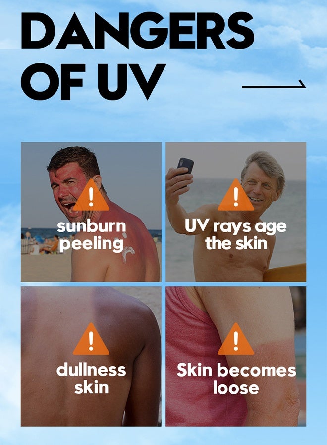 سادور لوسيون واقي من الشمس مبيض منعش للرجال، مرطب للوجه مع SPF90+ للرجال، كريم مرطب يومي للوجه واقي من الشمس للرجال، واقي شمس يحمي من أشعة UVA وUVB، خفيف الوزن وسريع الامتصاص، شعور غير دهني 50 جرام - Image 5