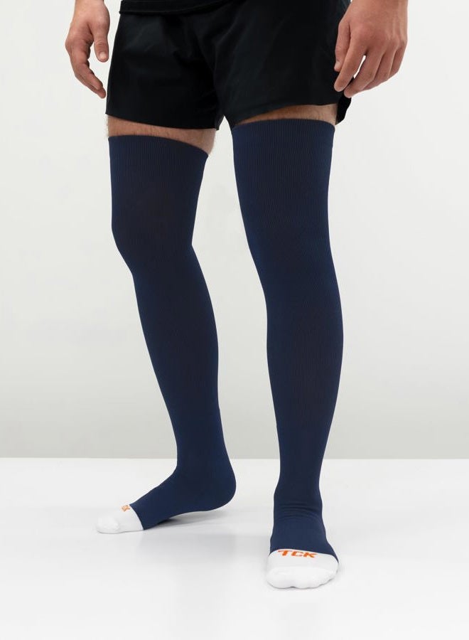 TCK Baseball Softball Over the Knee Socks Prosport | Durable Performance | Double Welt Top | Smooth Toe | Moisture Wicking, Navy, L - Image 2