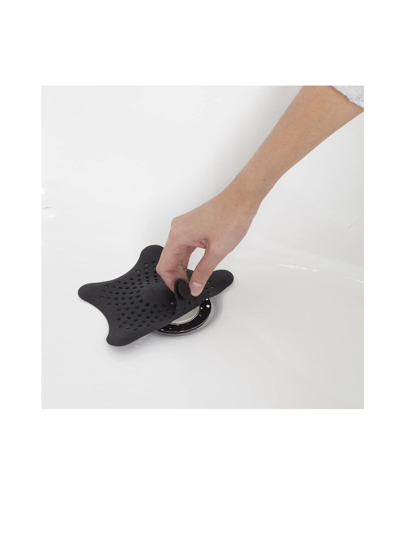 Generic Starfish Silicone Drain Hair Catcher Kitchen Bathroom Shower Sink Strainer Black  - Image 4