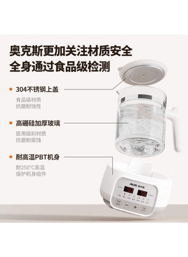 Aux All-glass Constant Temperature Kettle 0 Glue Temperature-controlled Milk Warmer Baby-grade Health Kettle Electric Water Boiler