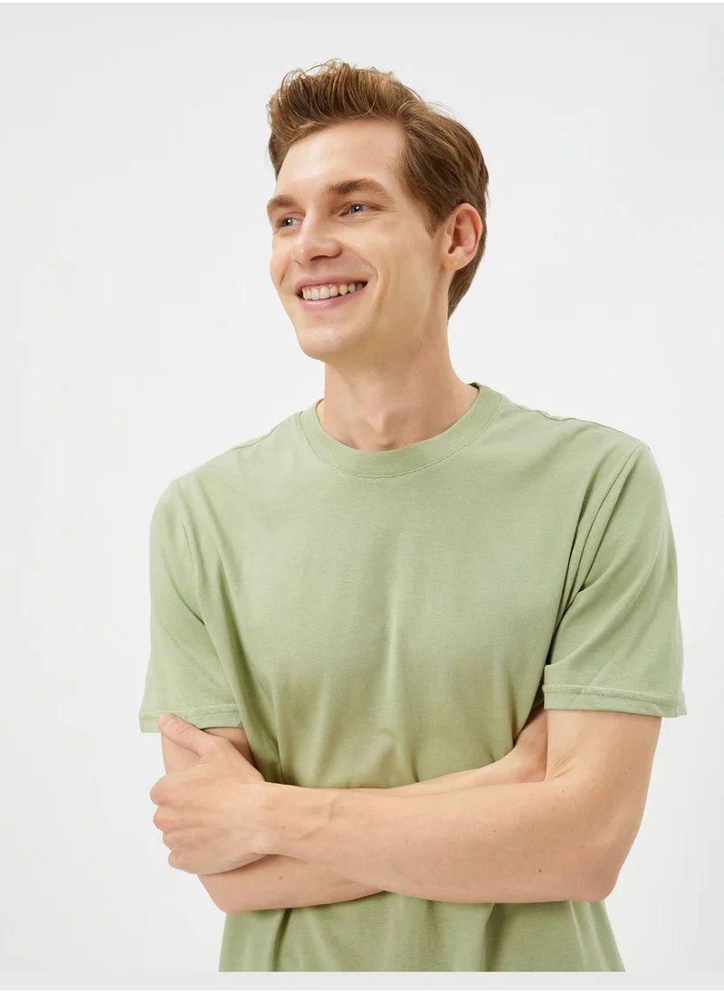 KOTON Basic T-Shirt Crew Neck Short Sleeve Cotton