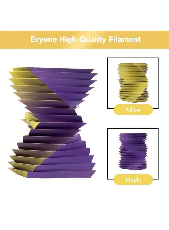 ERYONE Matte Dual Color 3D Printer Filament 1.75mm Green Blue Purple 1kg - Image 2