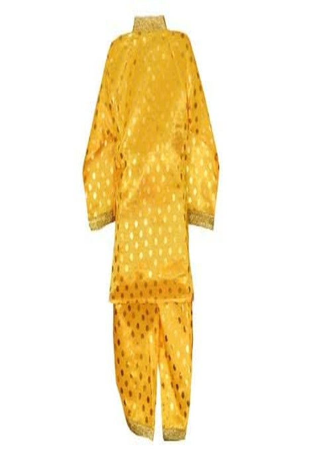 MODERNAZ Cotton Krishna Dress For Kids | Baby Krishna Dress For Janmashtami, Kanha Dress, Krishnaleela Costume, Infant Bal Gopal, Krishna Fancy Dress (8-9 Years), Yellow - Image 2