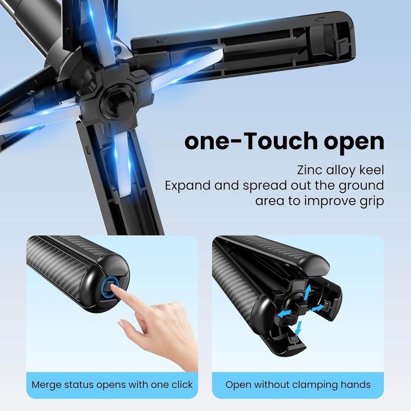 TNW T15 Magnetic Selfie Stick Tripod with Remote, 3-in-1 Mini Tripod for iphone Phone Grip, Portable Selfie Stick for Travel,Vlog,Photograpy - Image 5