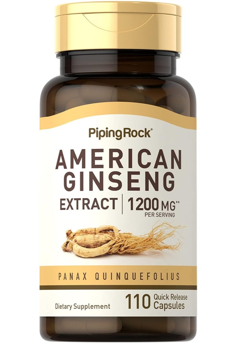 Piping Rock - American Ginseng 1200 mg 110 Capsules 55 Days supply - Image 1