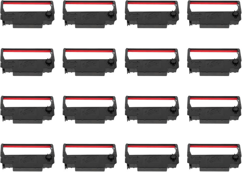 Homoyoyo 24pcs Nylon Cash Register Ink Ribbon Black Red for Tm-u220 U230 U210 U370 Erc30 Erc34 Printer Replacement Compatible with Pos and Adding Machines - Image 1