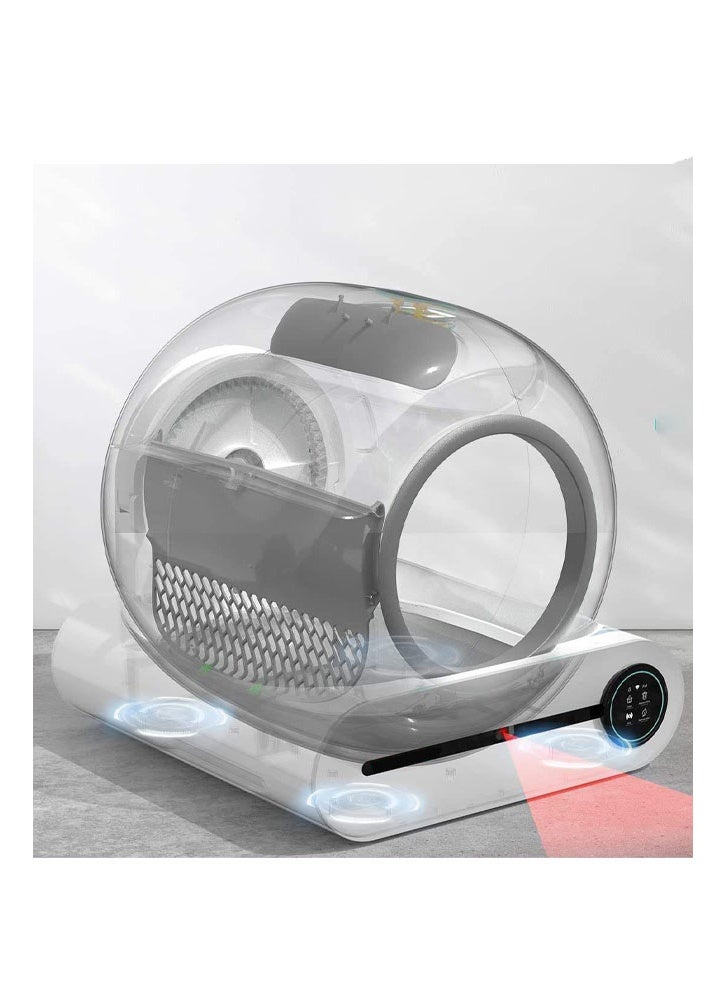 keke Smart Cat Litter Box with Electric Fresh Air System, Automatic Sensor Cleaning and Poop Shoveling, Fully Automatic Cat Toilet MSP-01A, UK Plug - Image 3