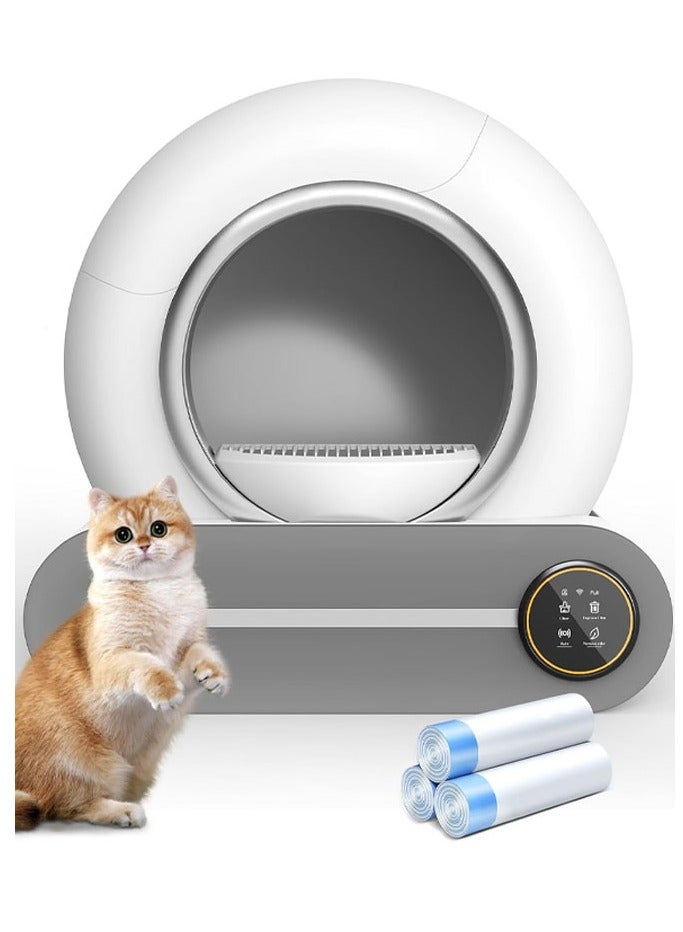 keke Smart Cat Litter Box with Electric Fresh Air System, Automatic Sensor Cleaning and Poop Shoveling, Fully Automatic Cat Toilet MSP-01A, UK Plug - Image 1