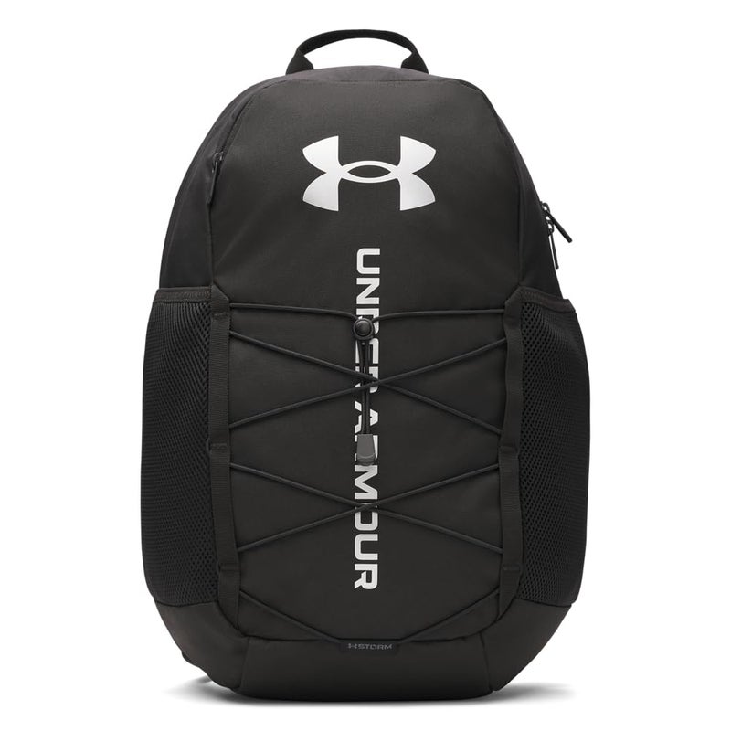 UNDER ARMOUR حقيبة ظهر أندر أرمور للجنسين هاسل سبورت 6.0، (001) أسود/أسود/فضي معدني، مقاس واحد يناسب معظم الأشخاص - Image 3