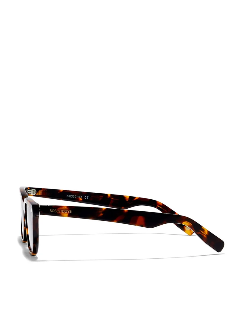 30Sundays THALIA Women Green Sunglasses - Frame Material: Acetate - Lens Color: Green- Frame Color: Tortoise - Full Rim