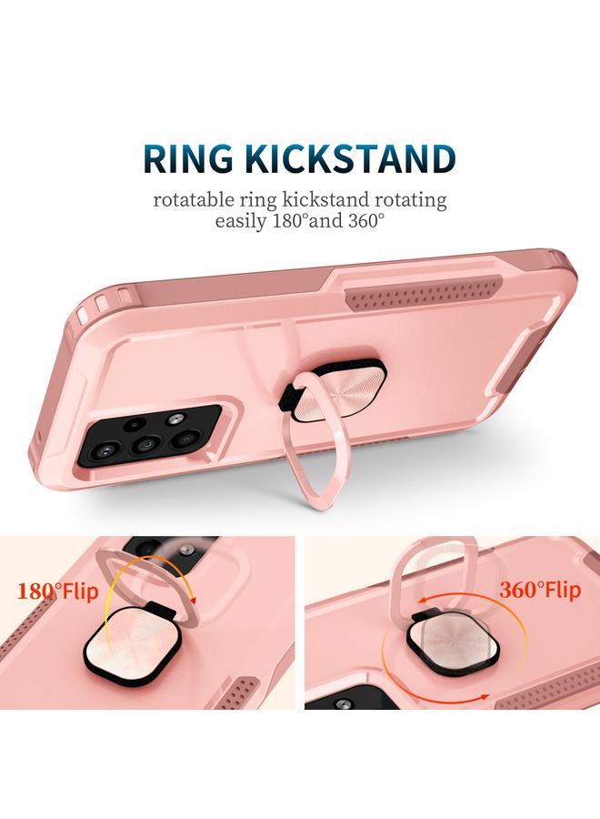اس-توب جراب لهاتف Samsung Galaxy A33 5G 3 في 1 حامل حلقي من البولي كربونات + جراب هاتف TPU - Image 5