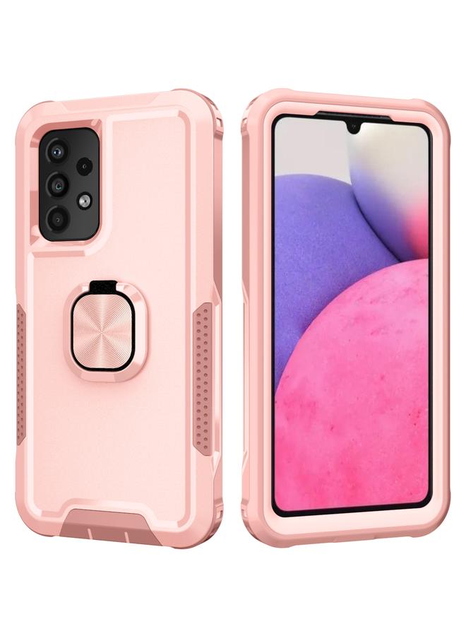 اس-توب جراب لهاتف Samsung Galaxy A33 5G 3 في 1 حامل حلقي من البولي كربونات + جراب هاتف TPU - Image 2