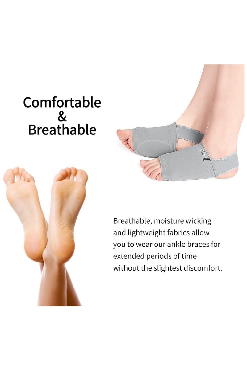 INSIJAM Cotton Flat Foot Arch Support For Men and Women Medial Arch Support For Flat Feet Correction Sleeve With Cushion Leg Pain Relief Product Orthopaedic Shoes Slippers Foot Arch Socks - Image 5