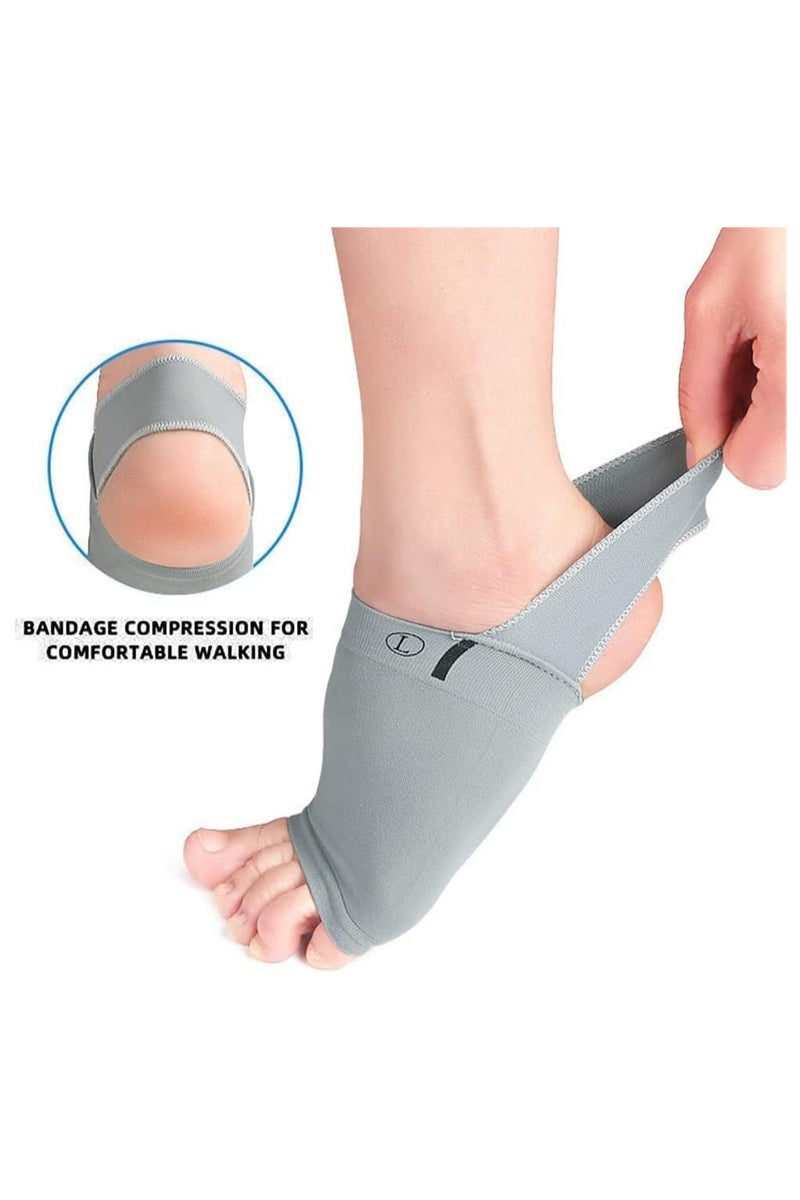 INSIJAM Cotton Flat Foot Arch Support For Men and Women Medial Arch Support For Flat Feet Correction Sleeve With Cushion Leg Pain Relief Product Orthopaedic Shoes Slippers Foot Arch Socks - Image 2
