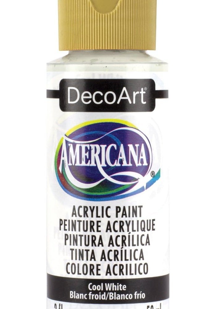 DecoArt Americana Acrylic Paint - 2oz Cool White - Image 1