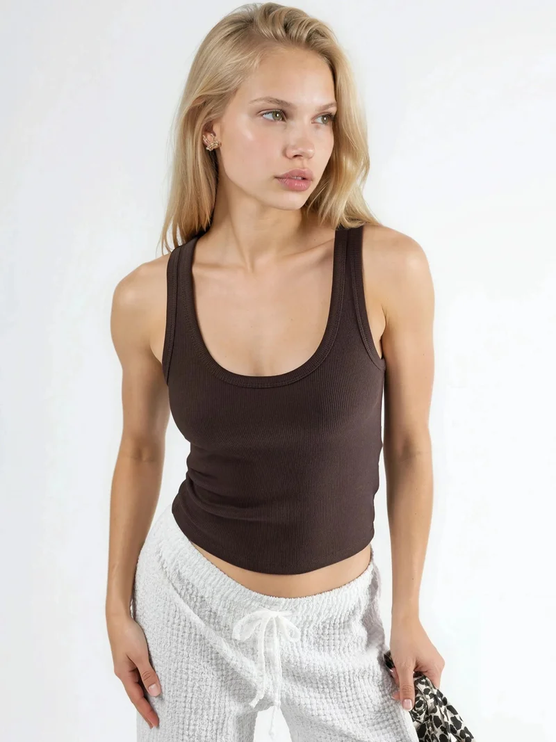 بوسيم BUSEM Sleeveless U Collar Modal Cotton Tank Top